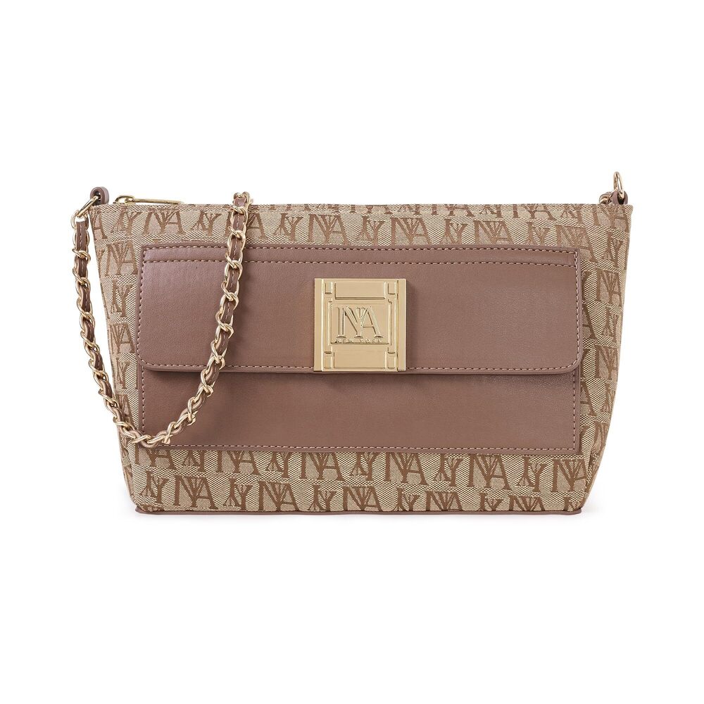 9536 TILLARY Brown Canvas Shoulder Bag